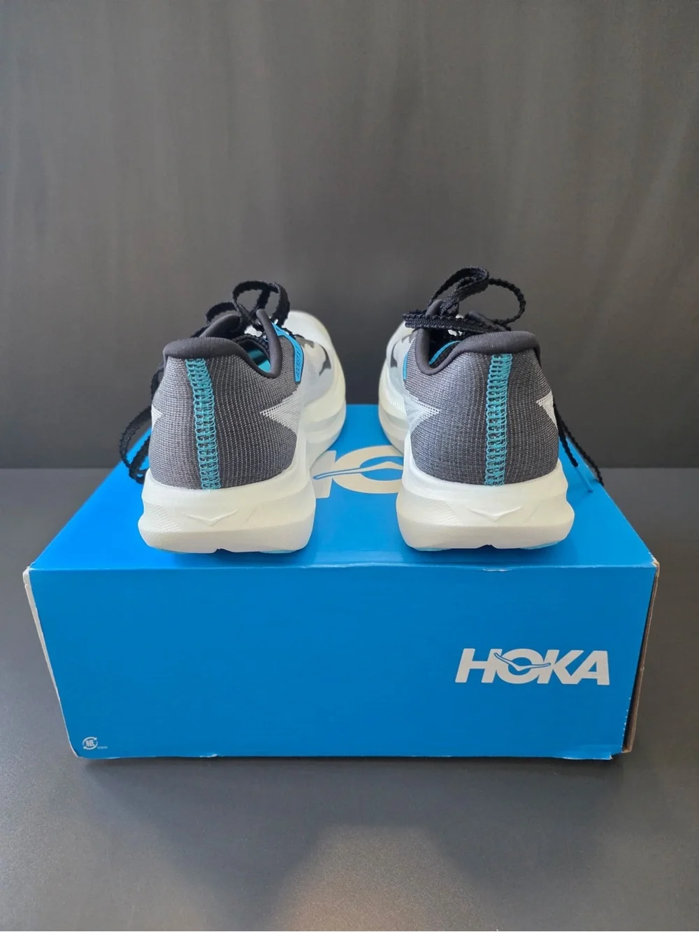 Hoka Rocket X3 Racing Shoes - Gray, Black & Blue